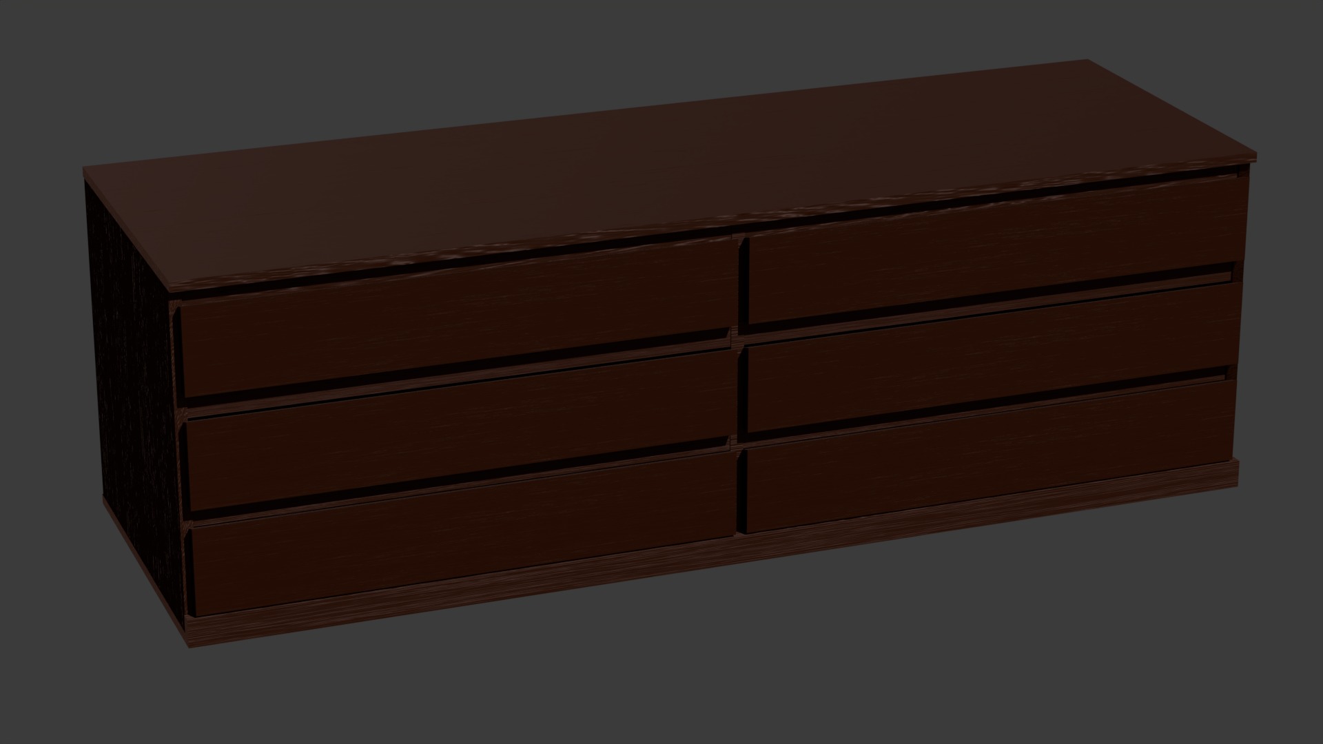 Group of Drawers Low-poly 3D model_2
