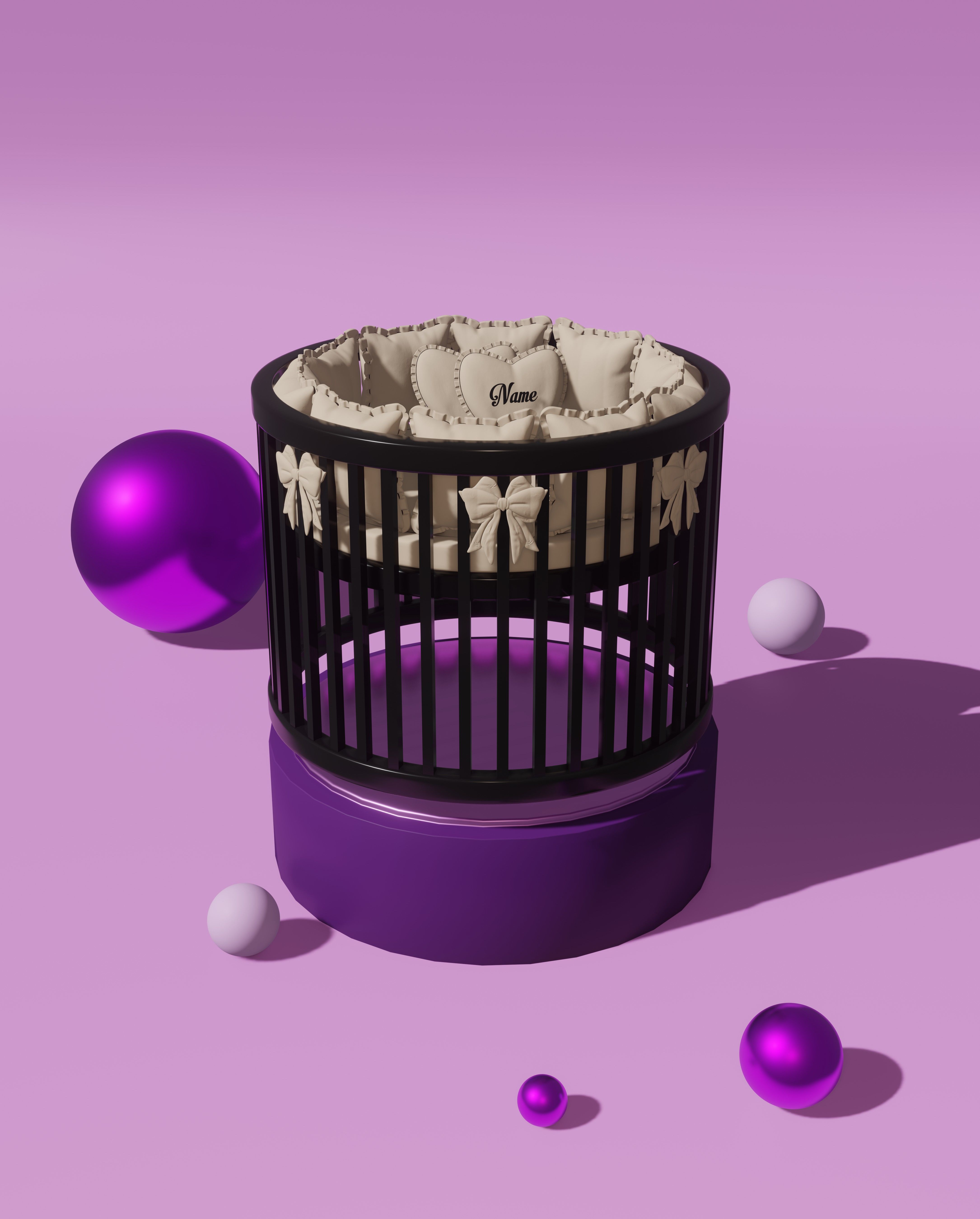Baby Crib Collection Part 1 3D model_1