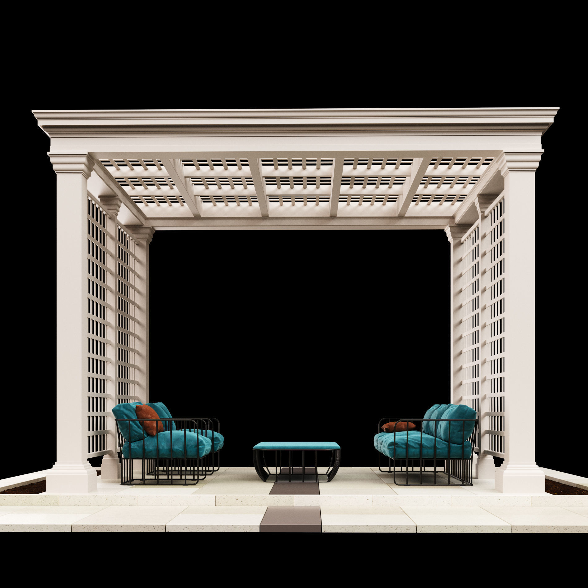 Pergola  5 3D model_3