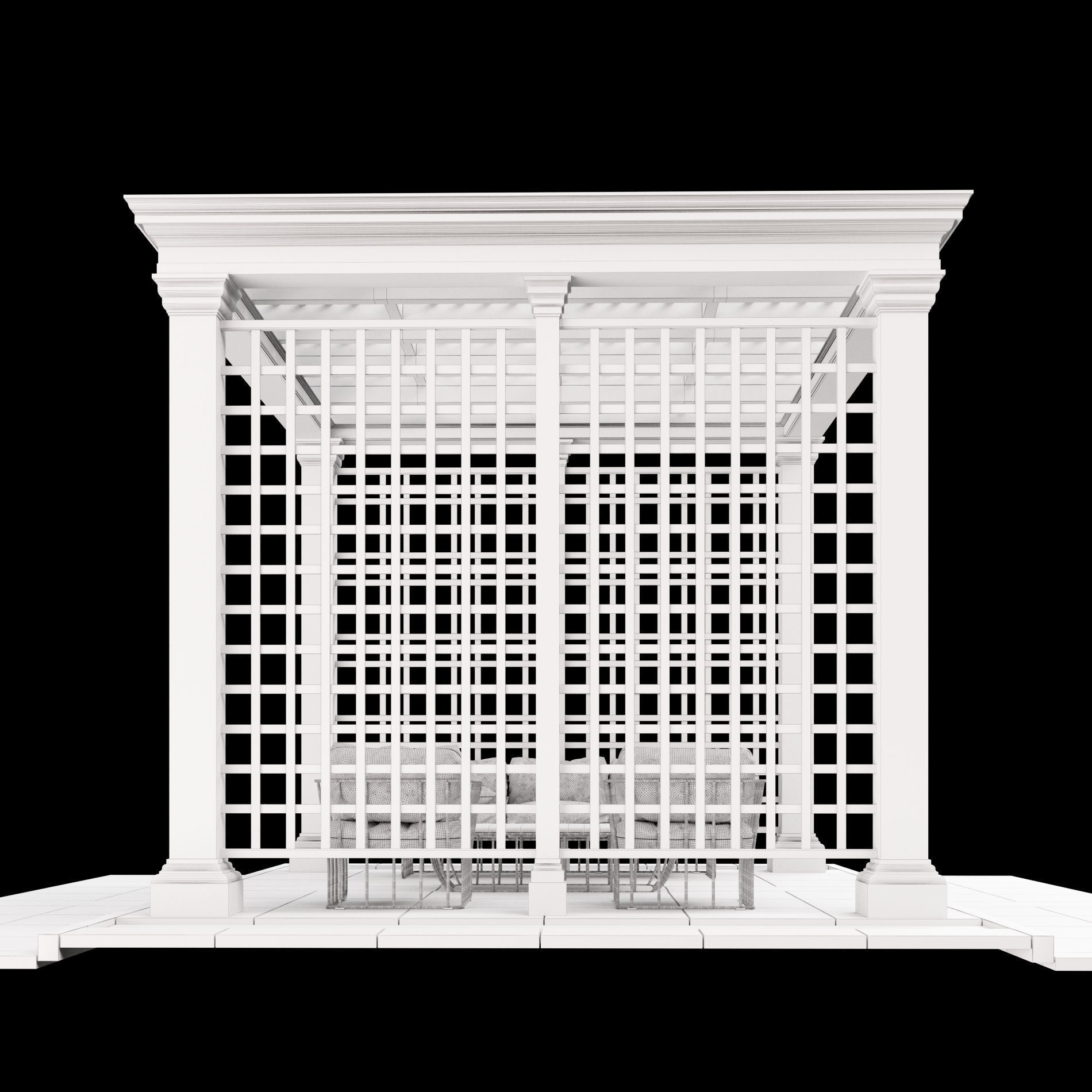 Pergola  5 3D model_6