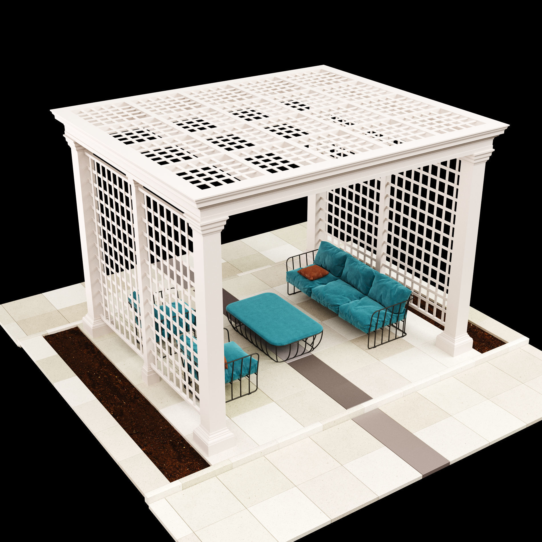 Pergola  5 3D model_7