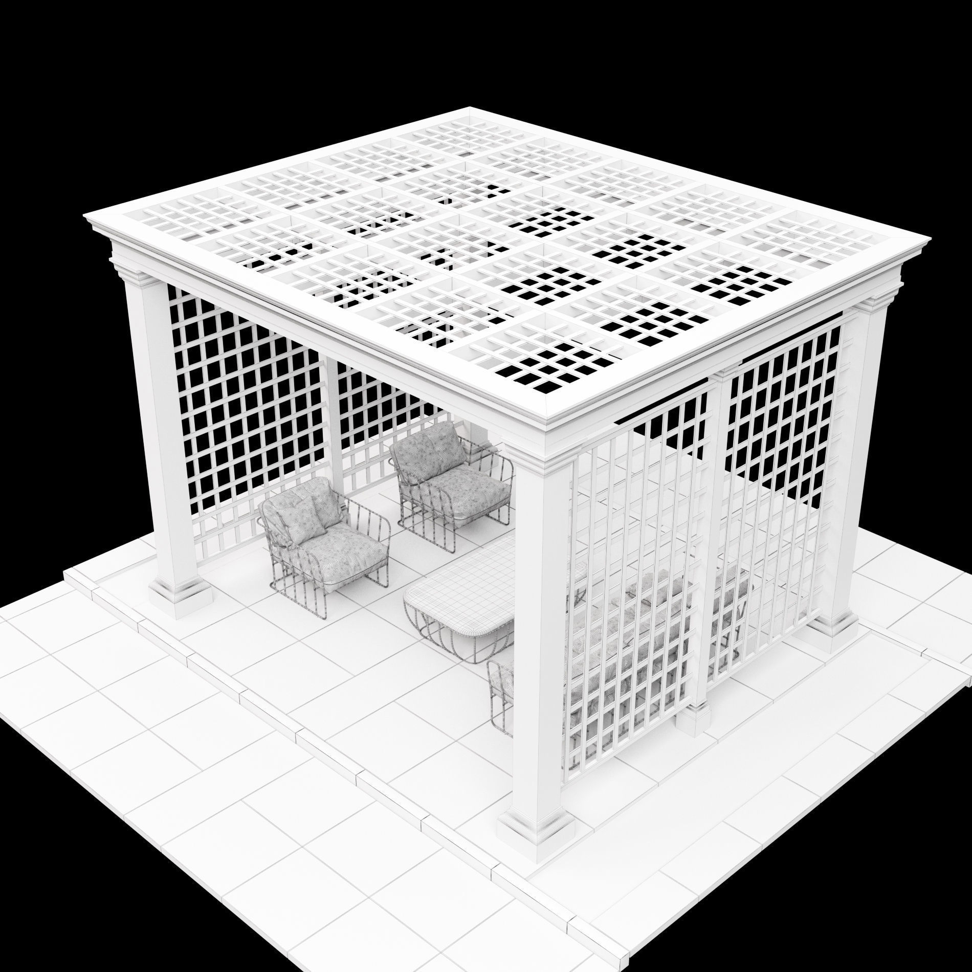 Pergola  5 3D model_10