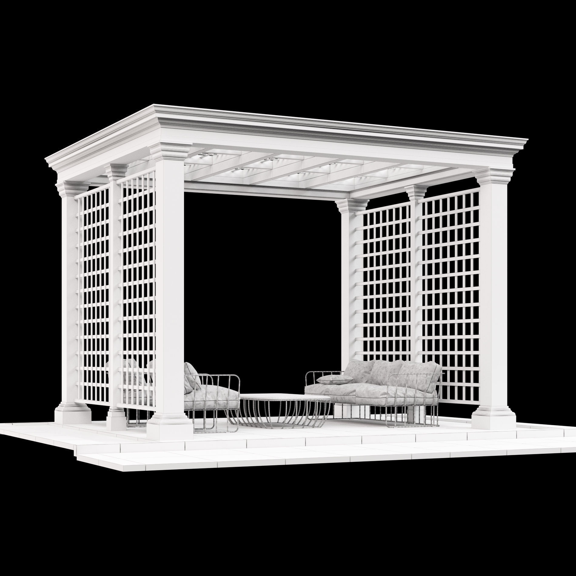 Pergola  5 3D model_2