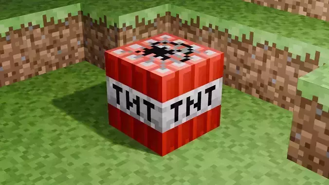 Minecraft TNT 3D Model 