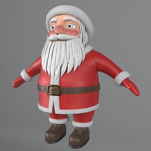 Santa Claus figure Low-poly 3D model