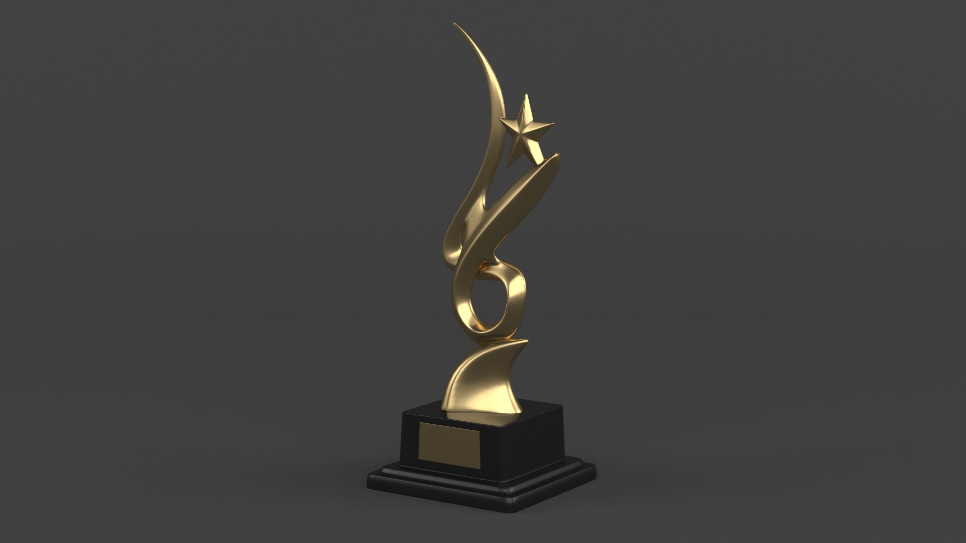 Gold Trophy Cup 3D model_6