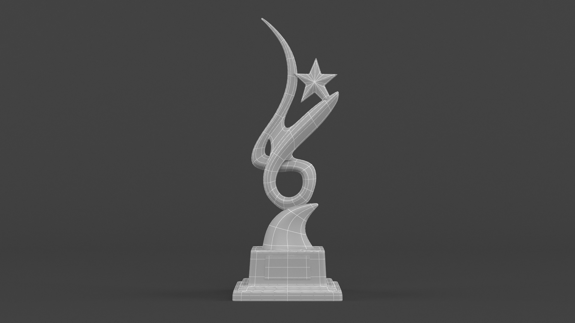 Gold Trophy Cup 3D model_12
