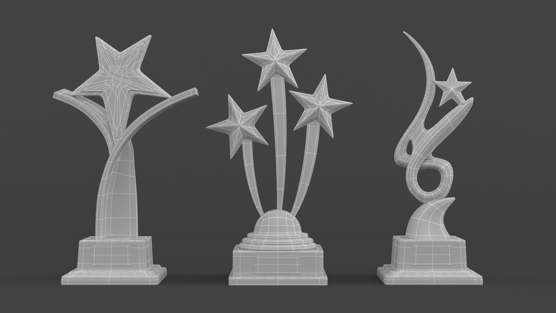 Gold Trophy Cup 3D model_7