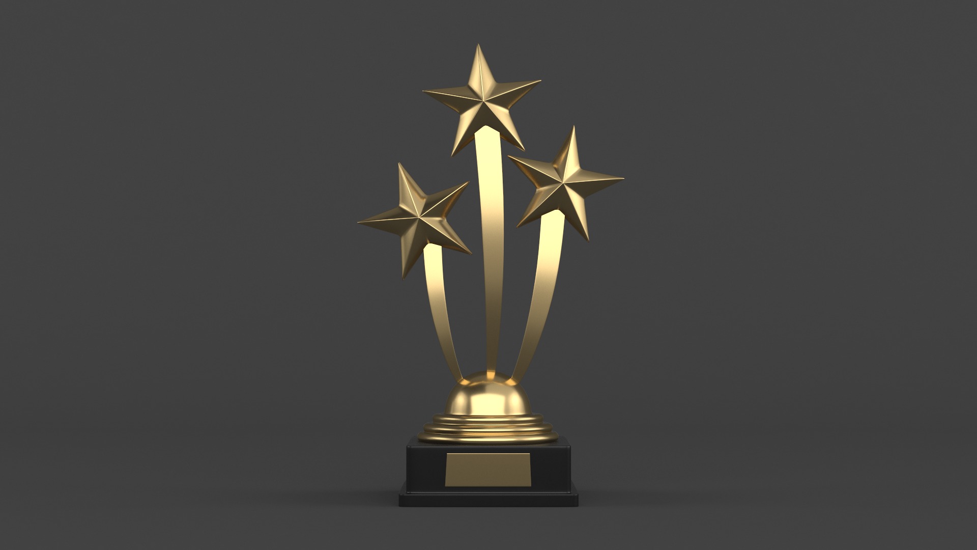 Gold Trophy Cup 3D model_1