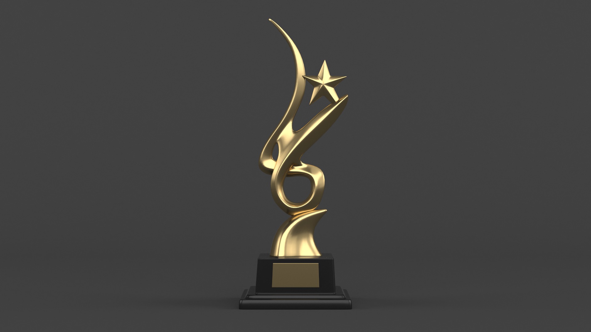 Gold Trophy Cup 3D model_5