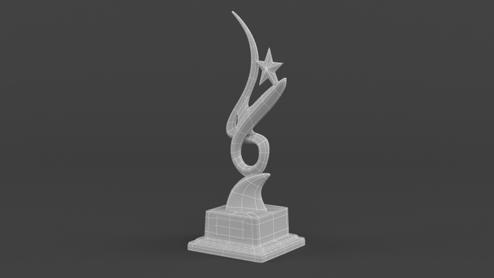 Gold Trophy Cup 3D model_13