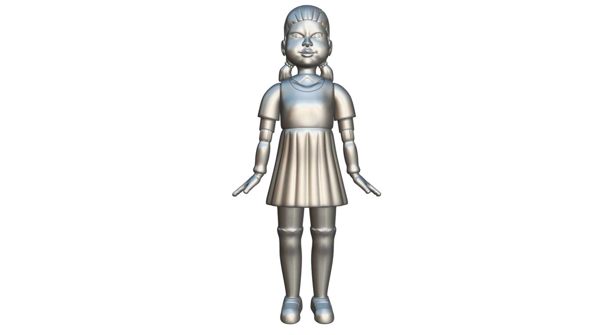 Squid Game Doll 3D - High Poly 3D model_11