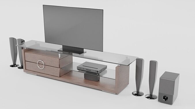 TV with Home Theater CG1 3D model