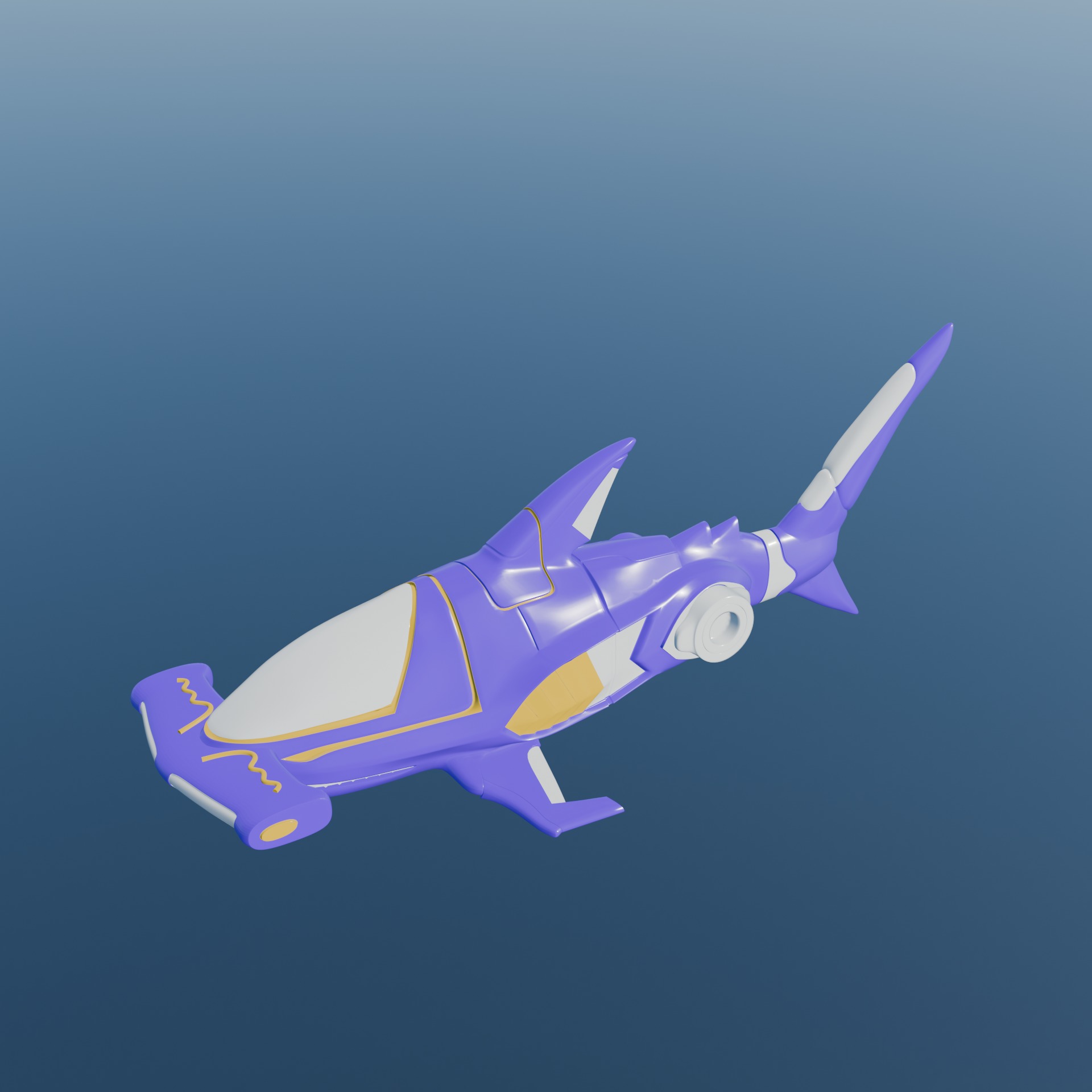 gao hammerhead shark 3D print model_1