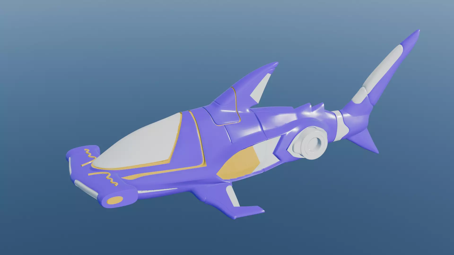 gao hammerhead shark 3D print model_0