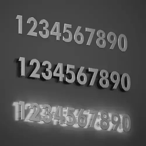 Metal numbers metal number with backlight