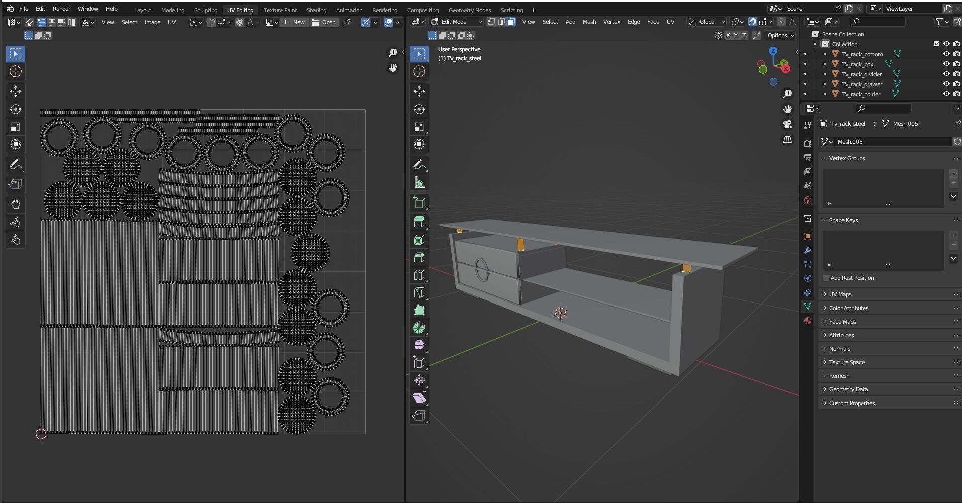 TV Rack CG1 3D model_12