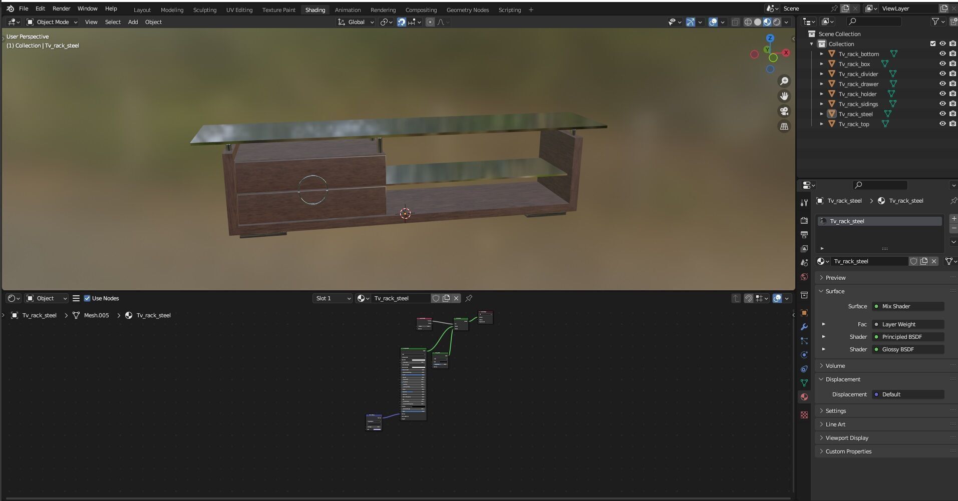 TV Rack CG1 3D model_13