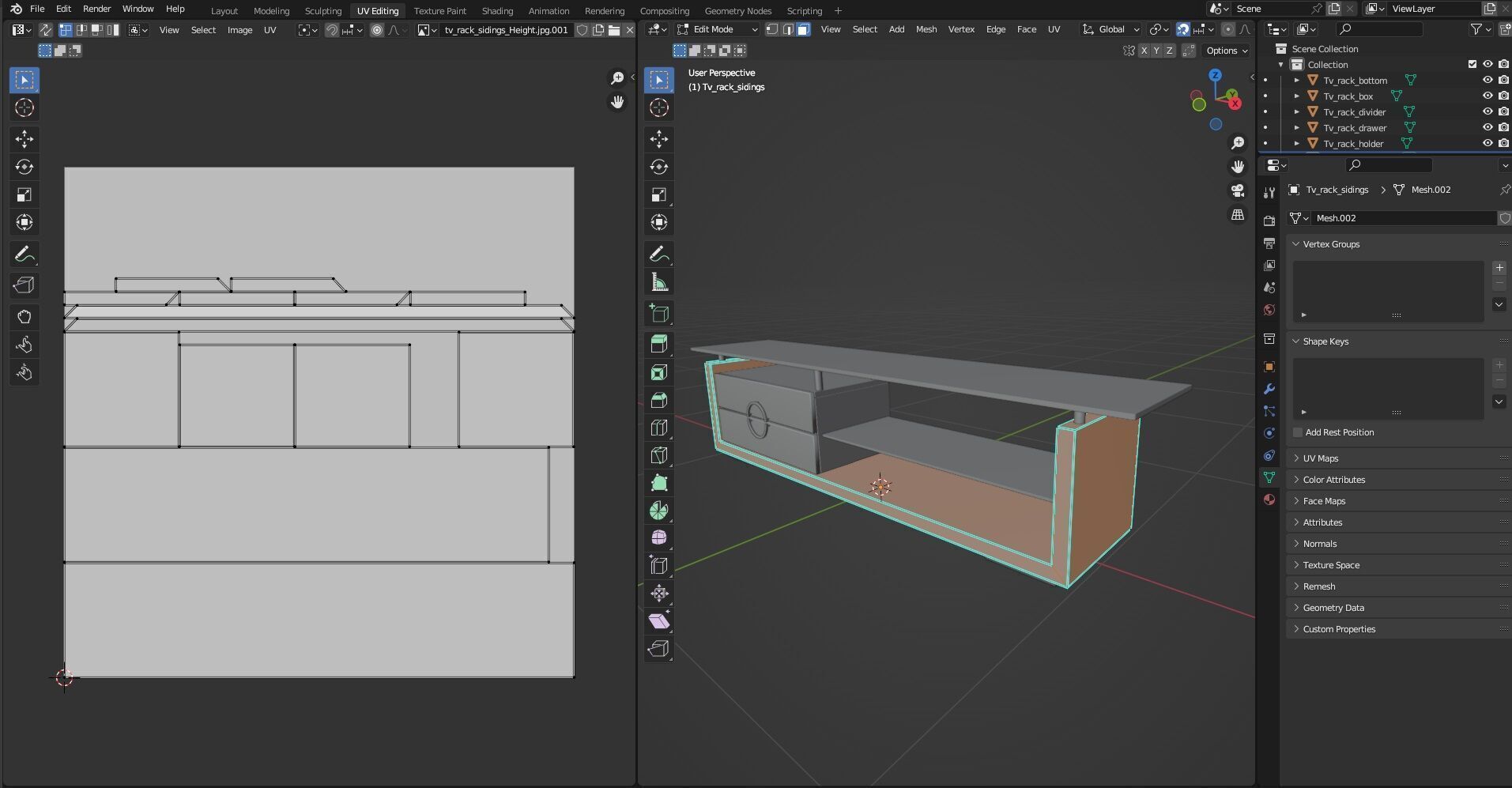 TV Rack CG1 3D model_9