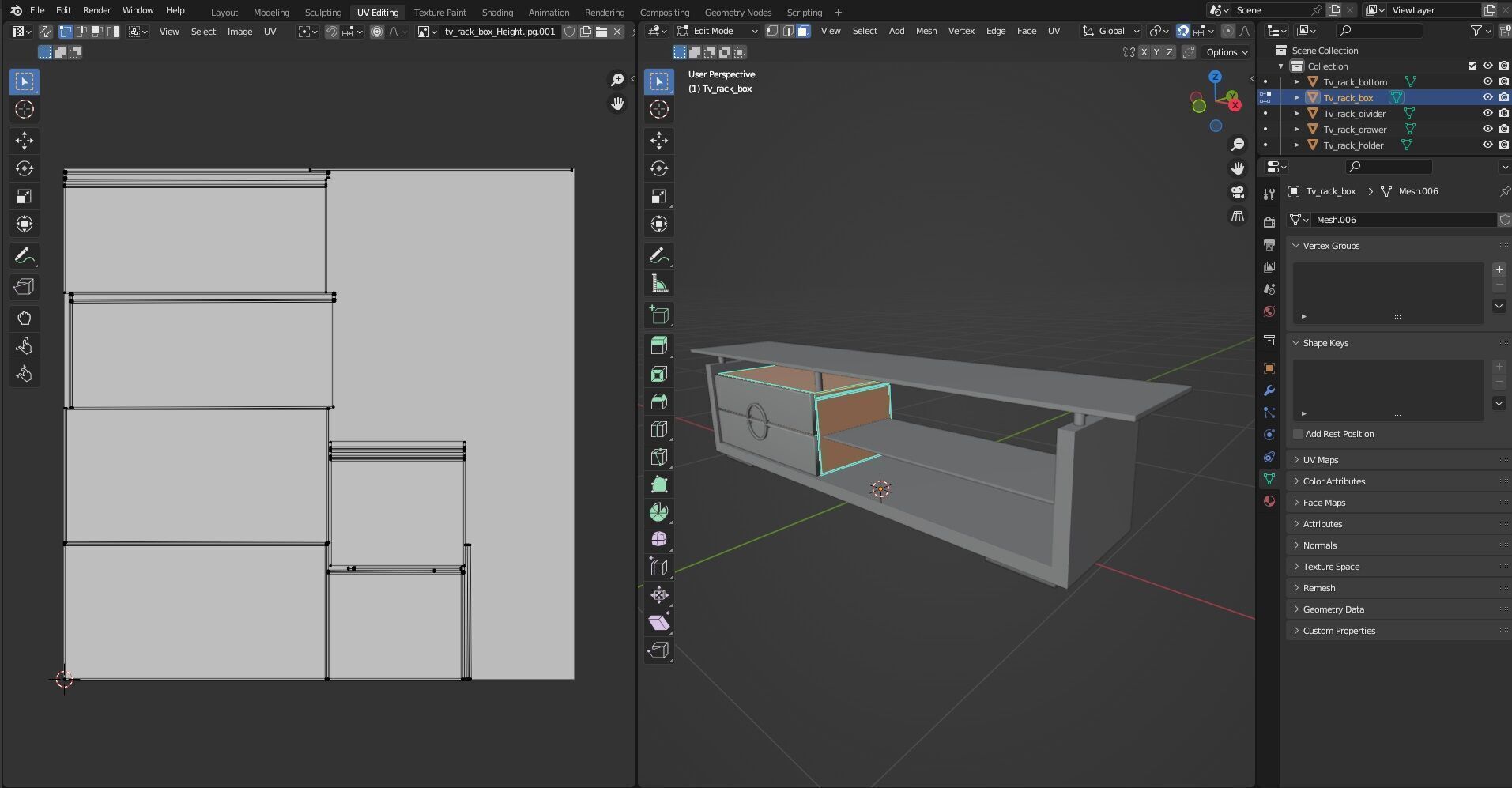 TV Rack CG1 3D model_10