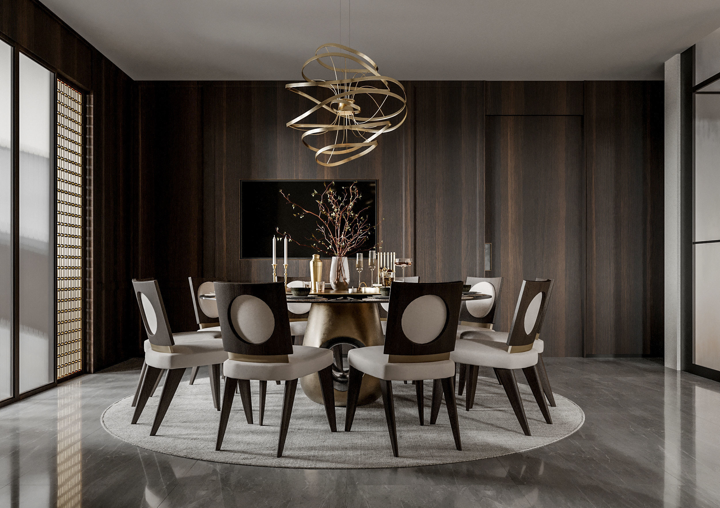 villa interior scenes 3D model_2