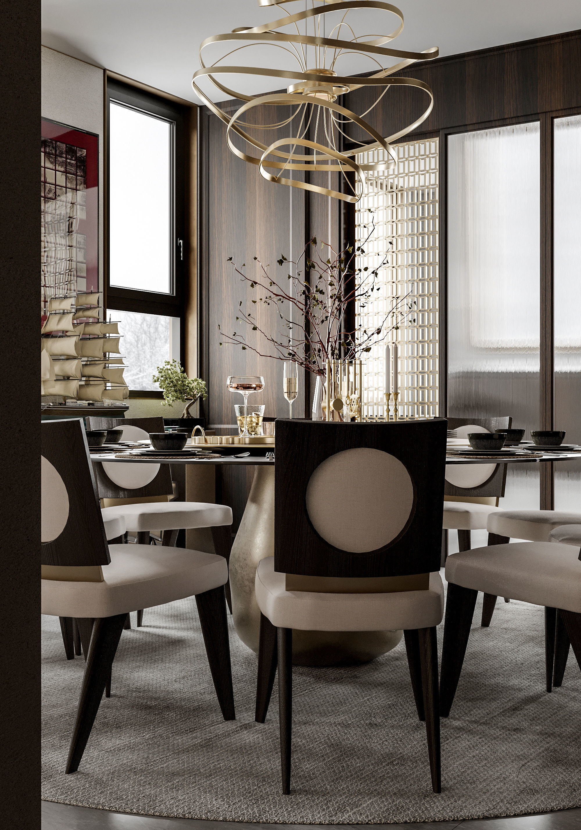 villa interior scenes 3D model_8