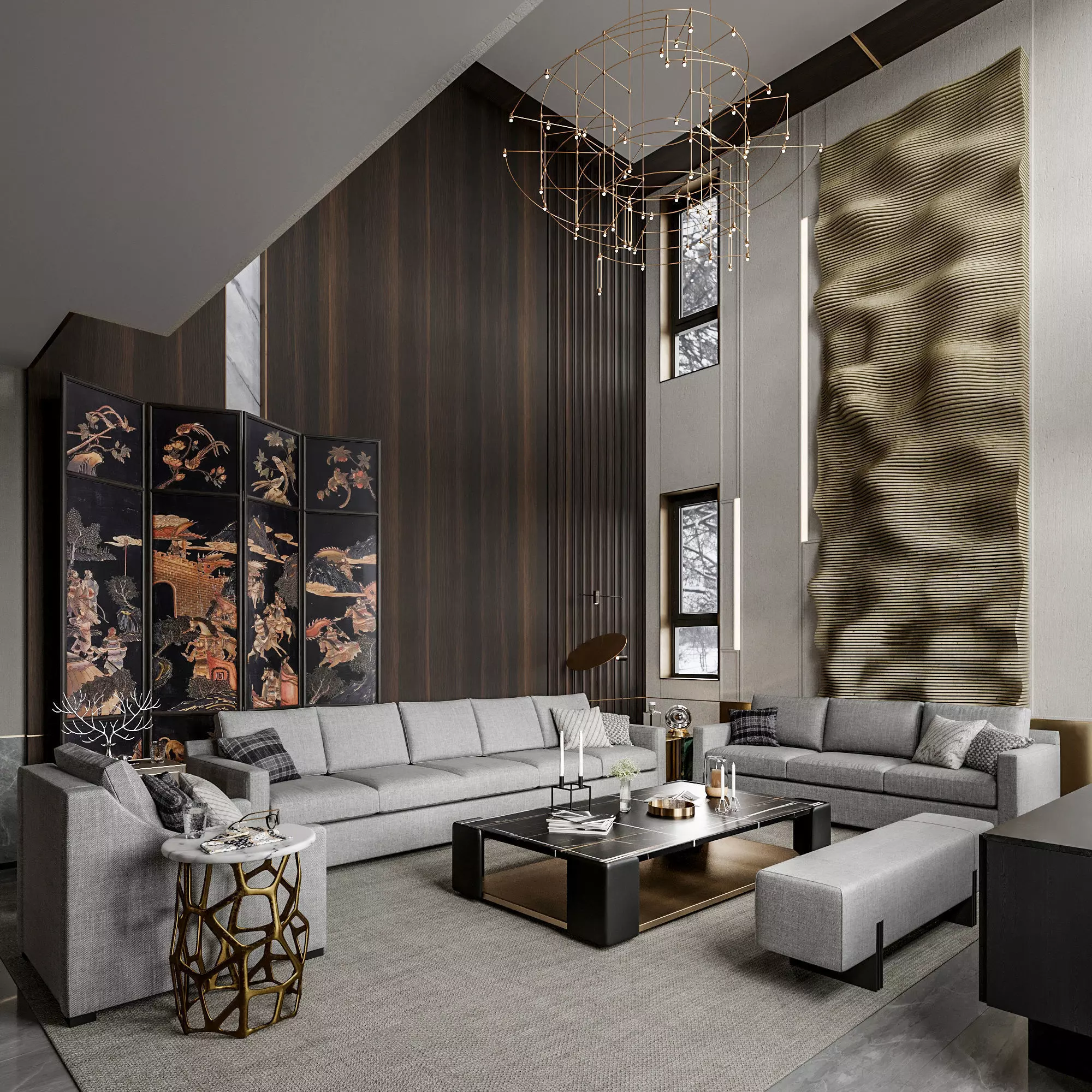 villa interior scenes 3D model_0