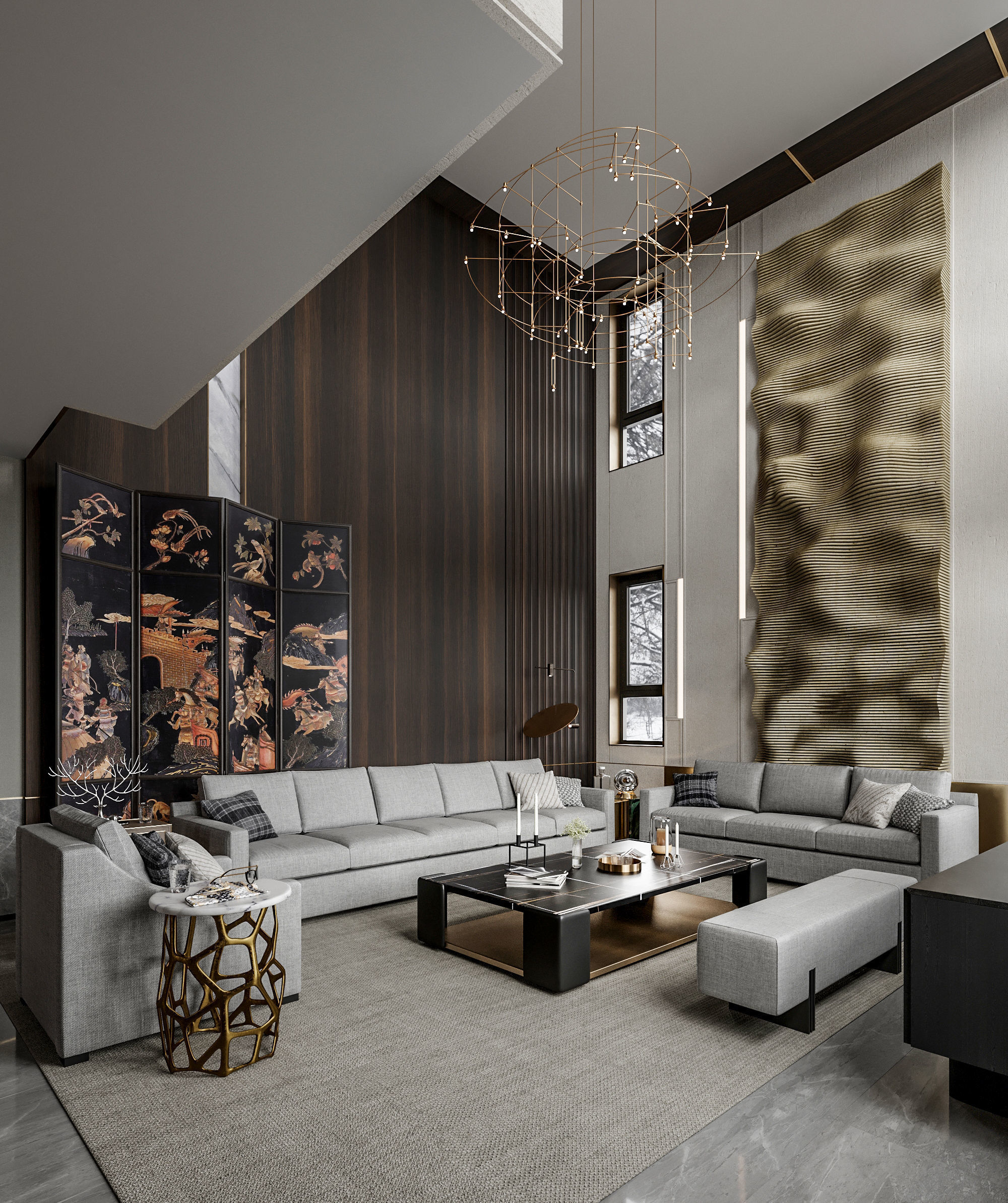 villa interior scenes 3D model_4