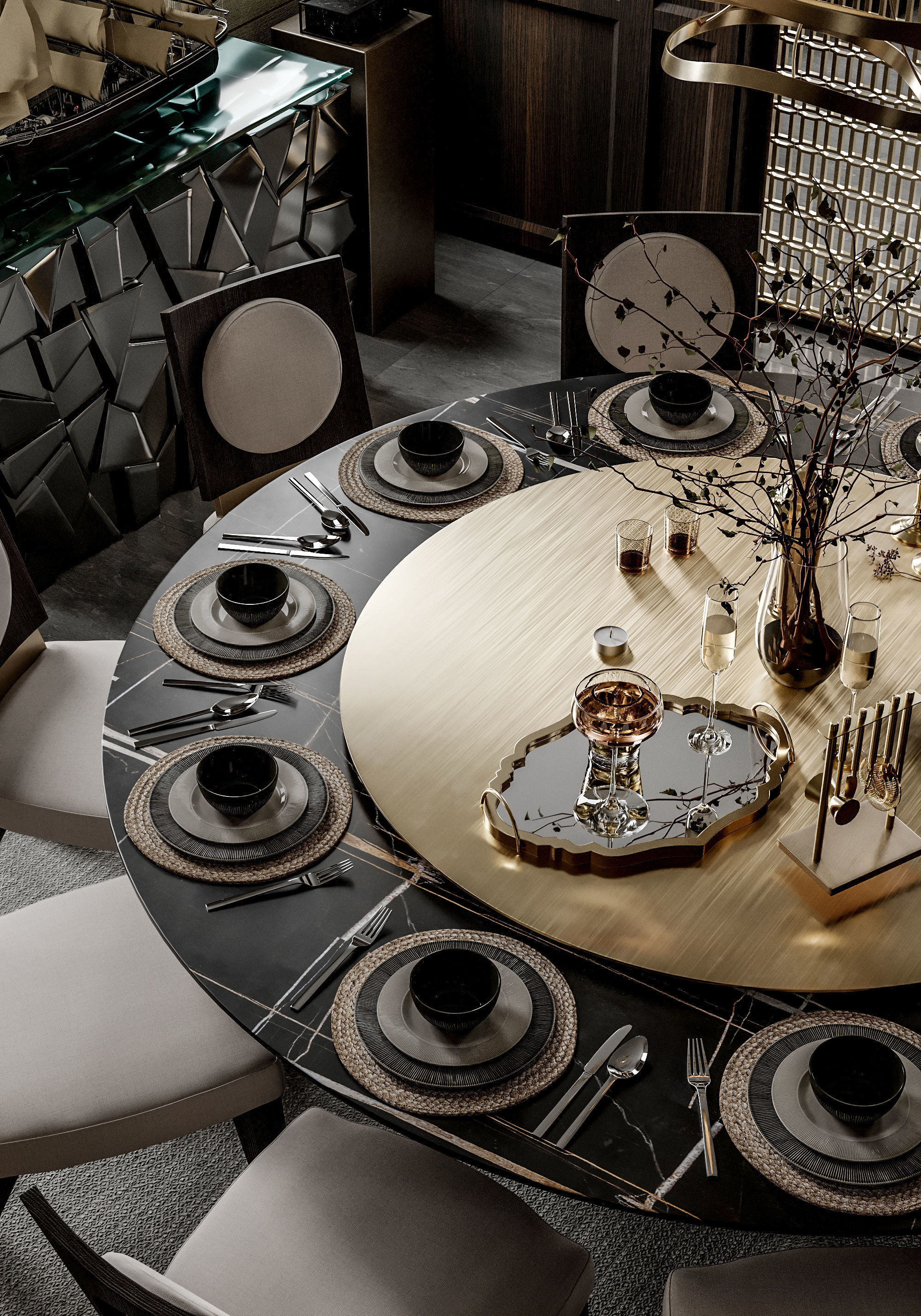 villa interior scenes 3D model_9