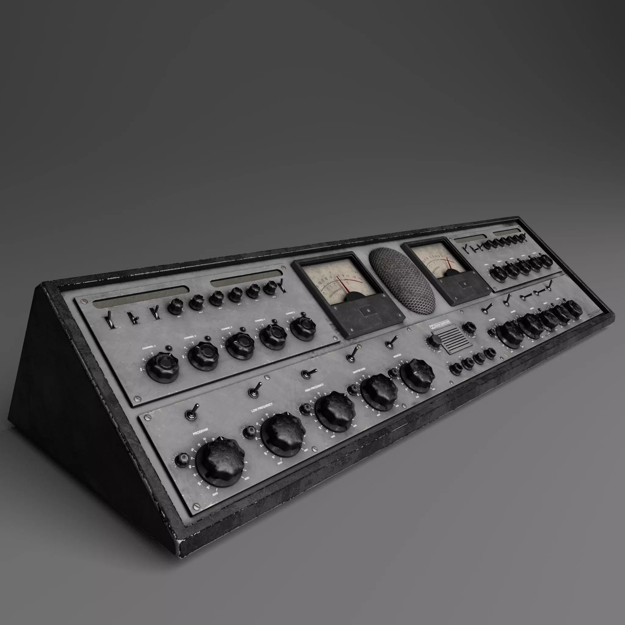 Radio Broadcast Control Panel 4K 3D model_0