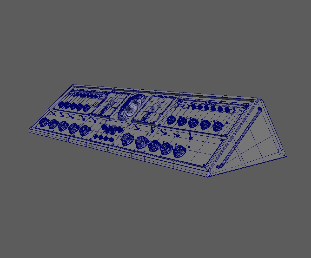 Radio Broadcast Control Panel 4K 3D model_3