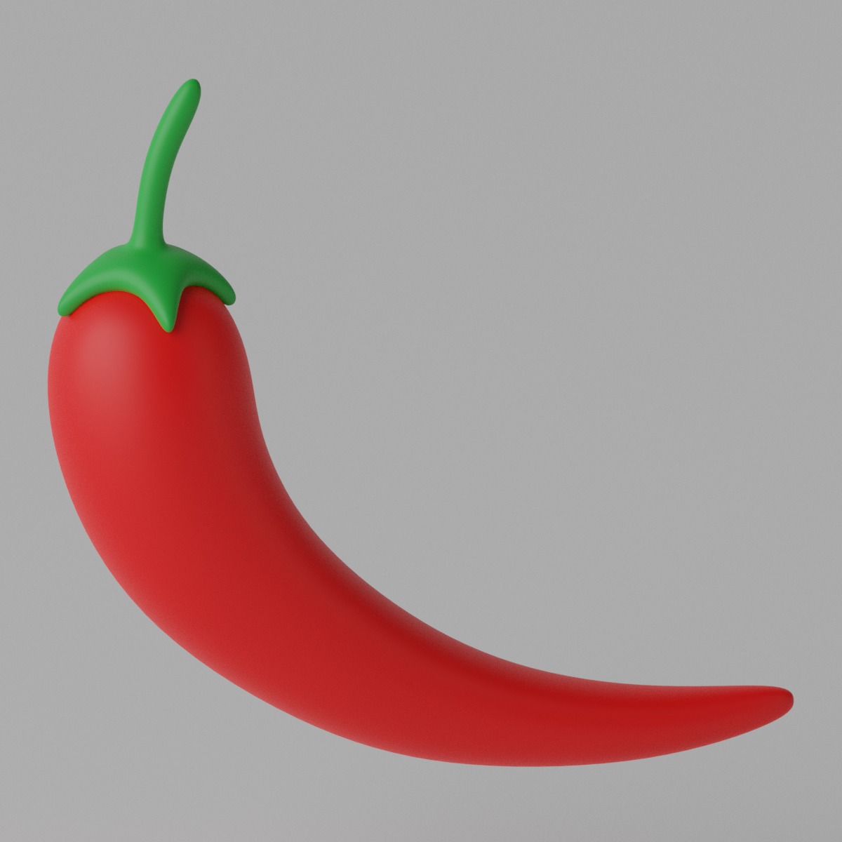 Cartoon Chili Pepper 3D model_6