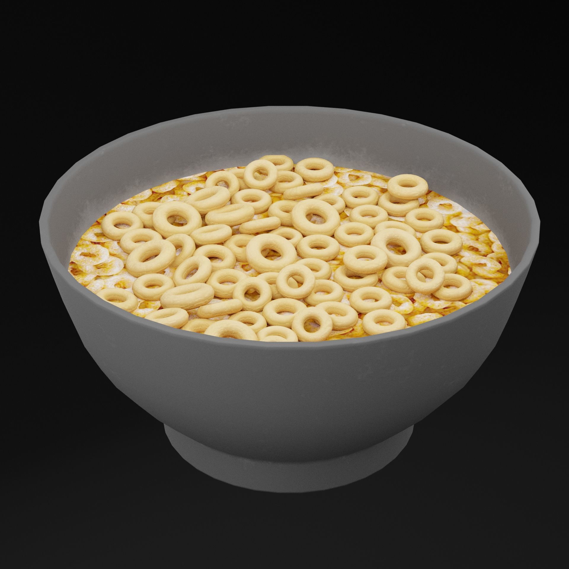 Cereal Bowl Low-poly 3D model_6