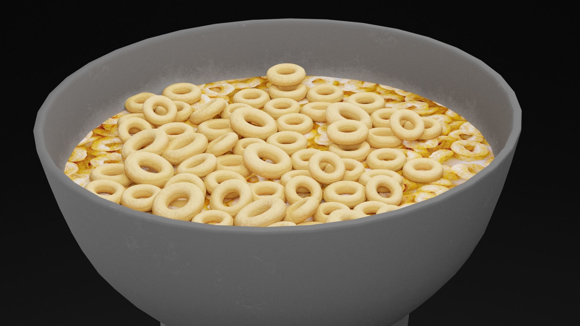 Cereal Bowl Low-poly 3D model_2