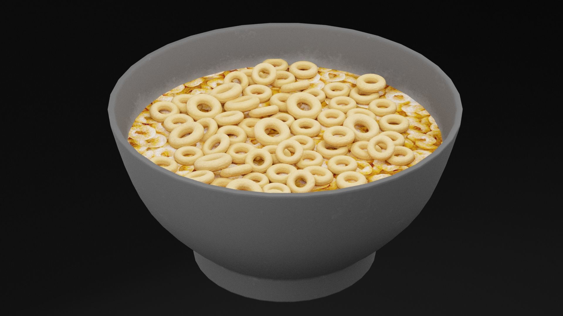 Cereal Bowl Low-poly 3D model_1