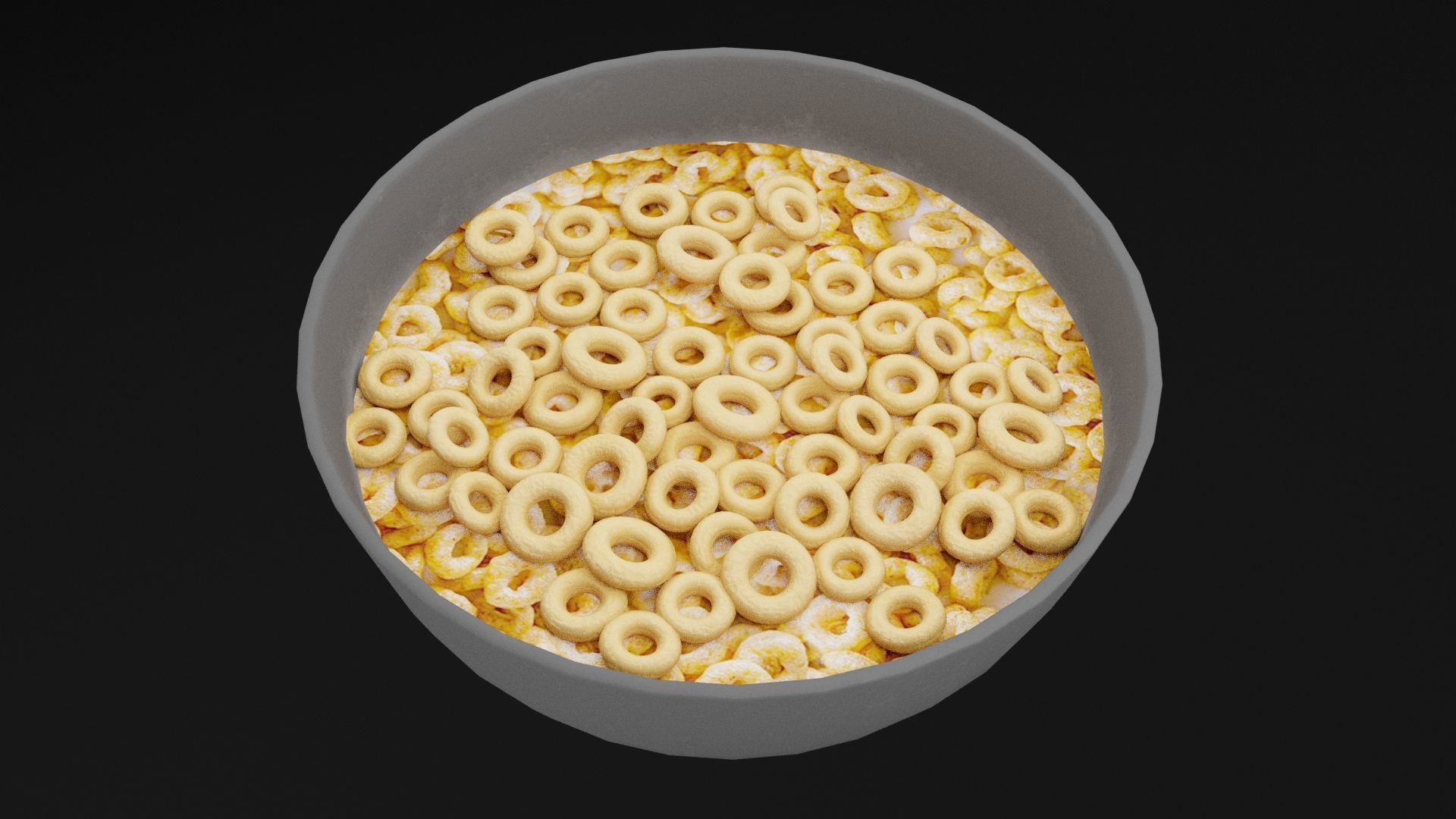 Cereal Bowl Low-poly 3D model_5