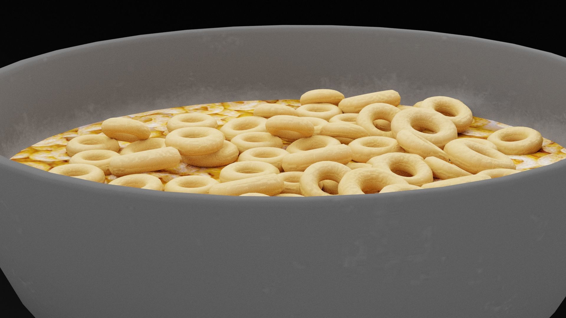 Cereal Bowl Low-poly 3D model_4