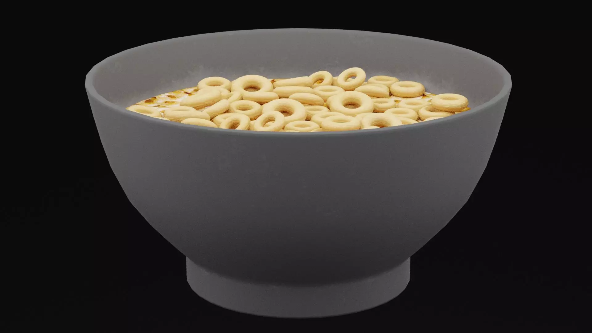 Cereal Bowl Low-poly 3D model_0