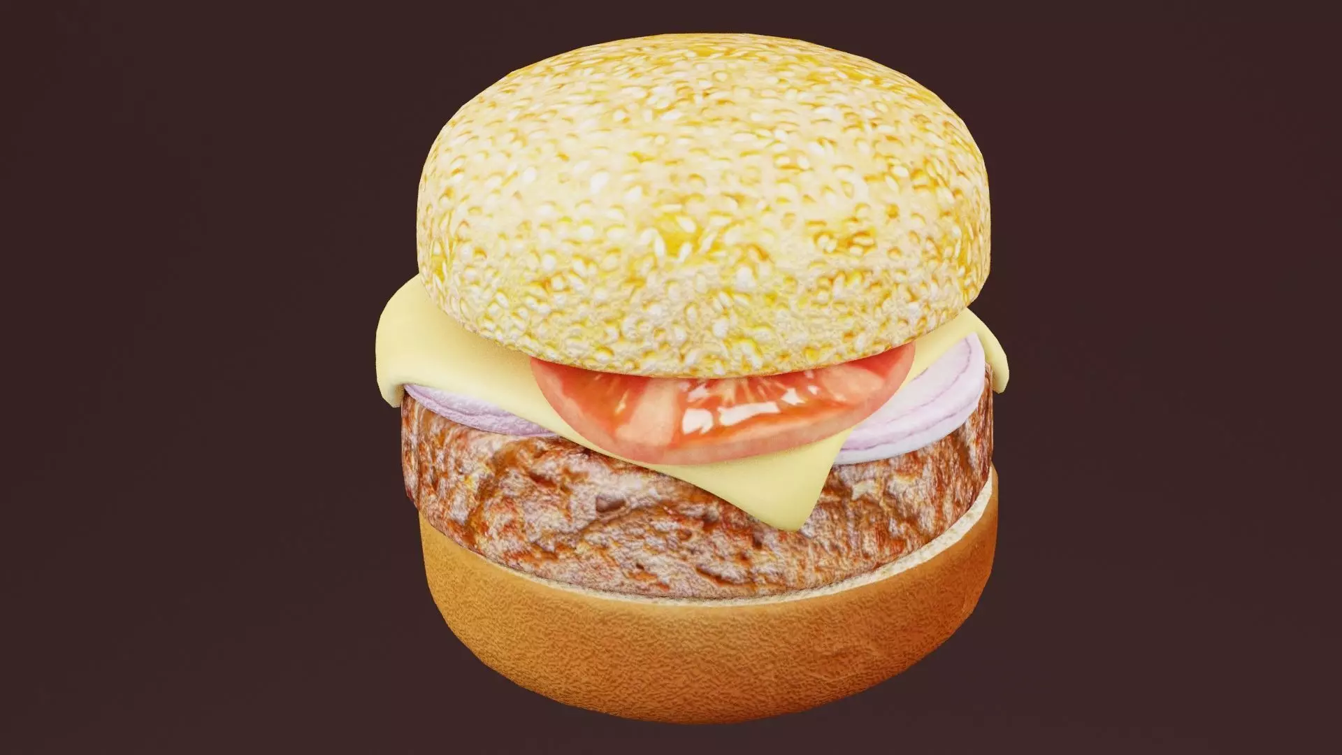 Burger Sandwich  Low-poly 3D model_0