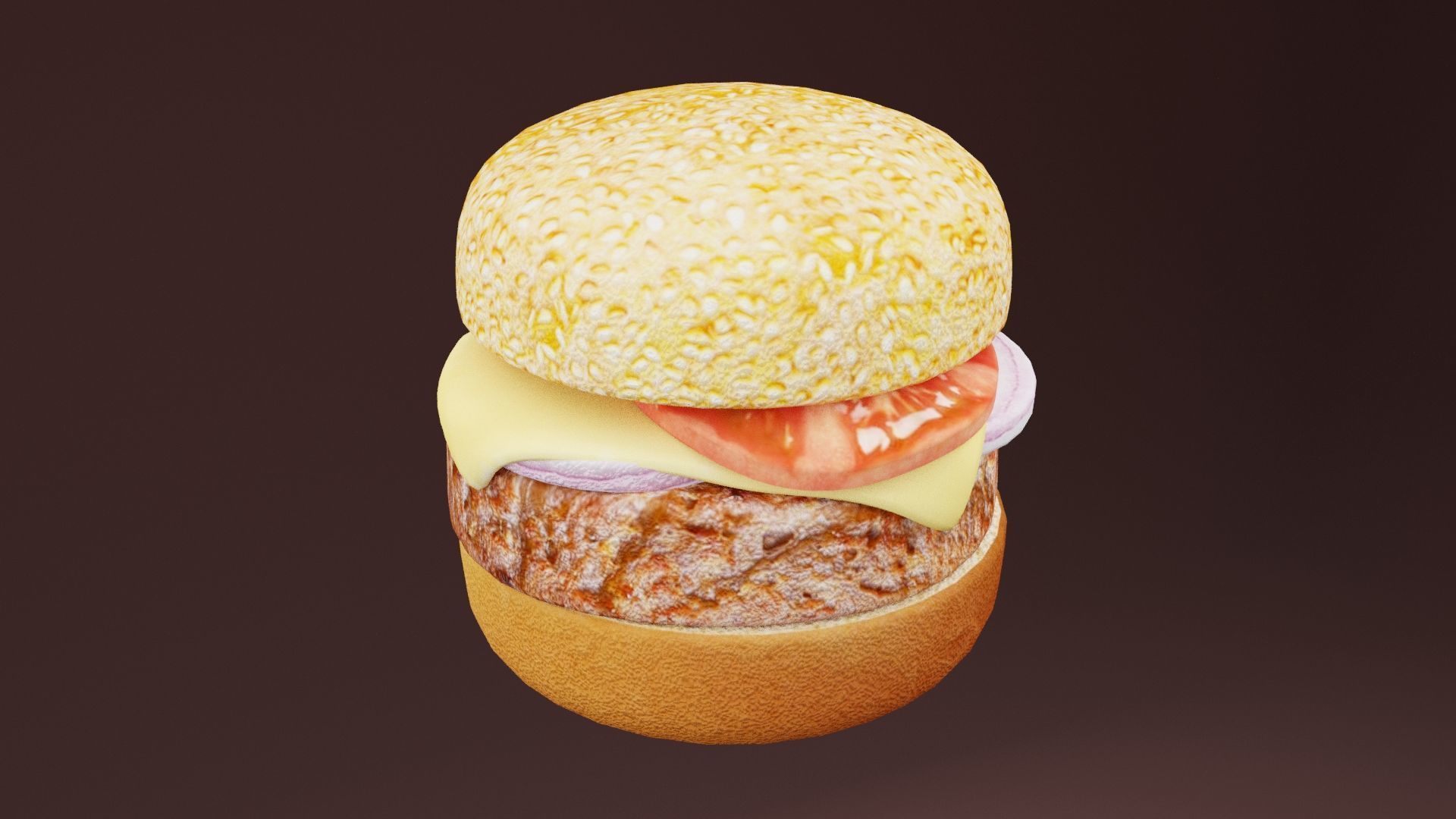 Burger Sandwich  Low-poly 3D model_5