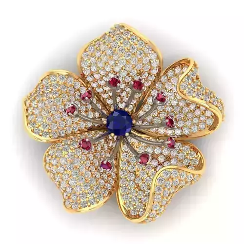 FLOWER PENDANT- GOLD