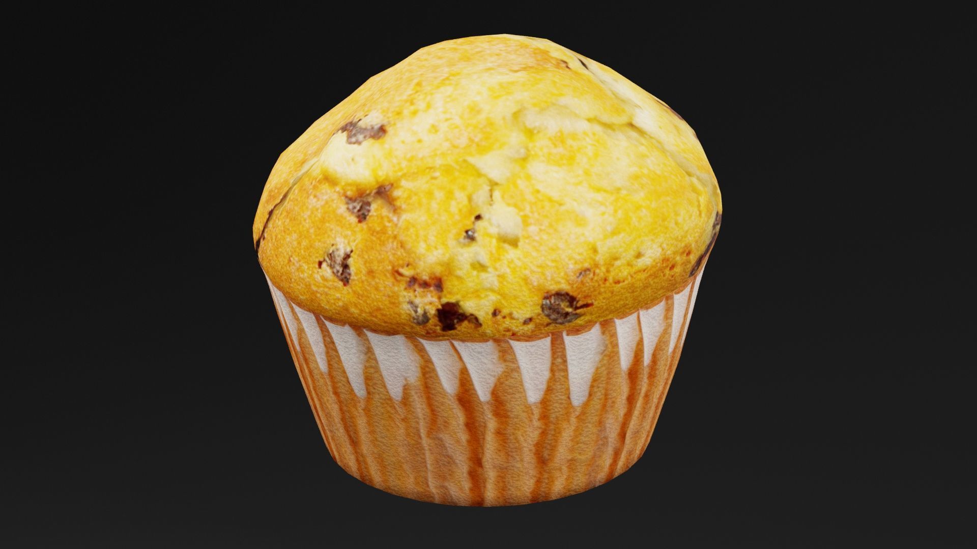 Blueberry Muffins Low-poly 3D model_3