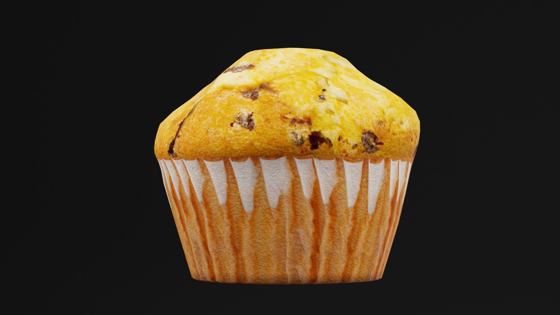 Blueberry Muffins Low-poly 3D model_4