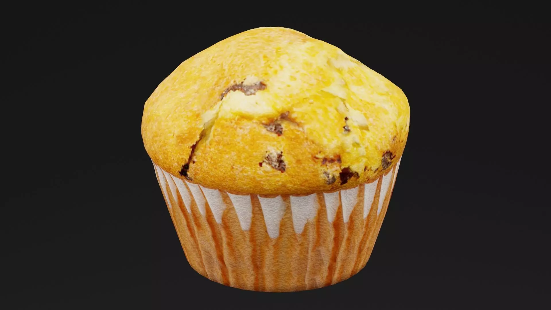 Blueberry Muffins Low-poly 3D model_0