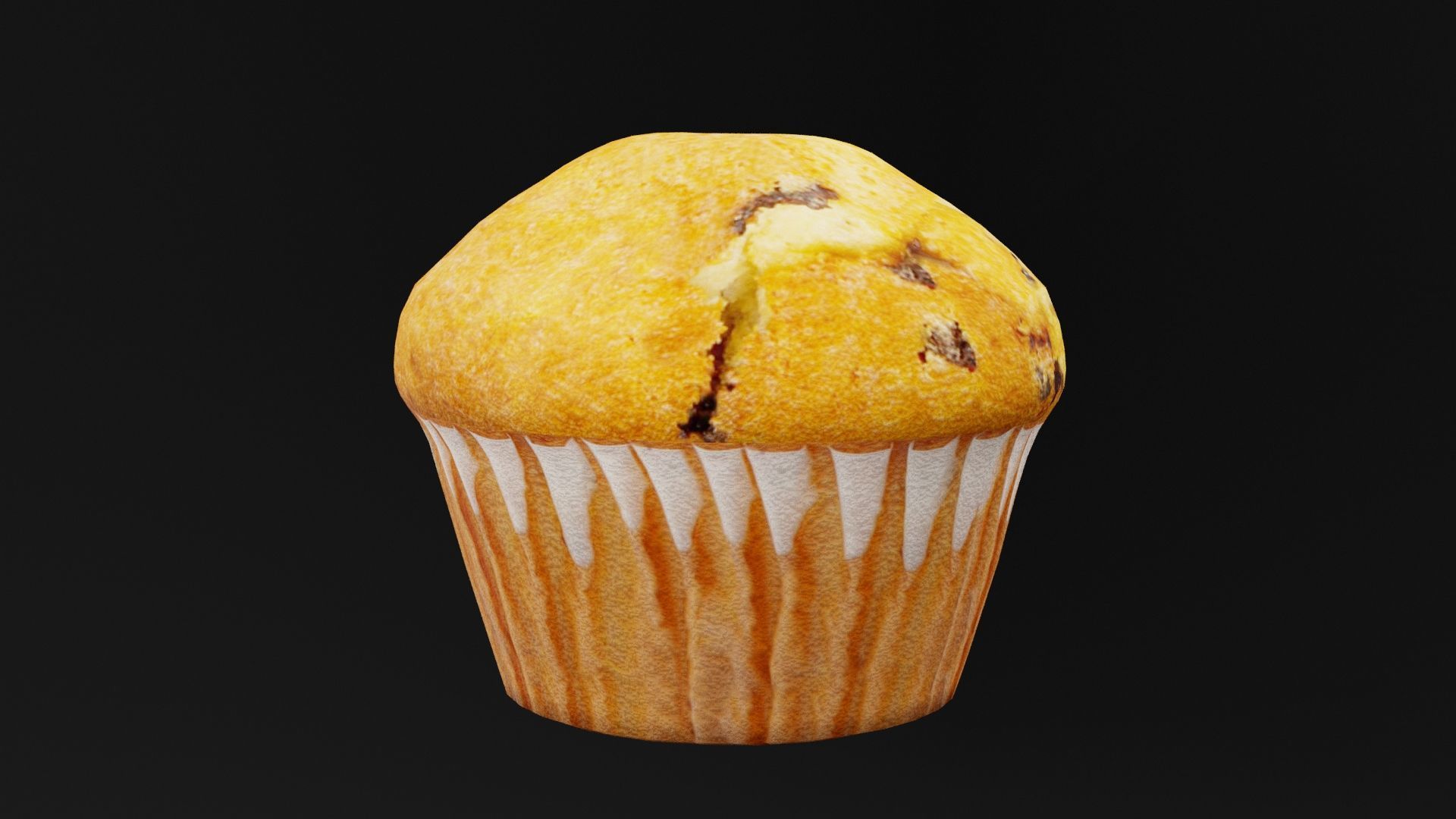 Blueberry Muffins Low-poly 3D model_5