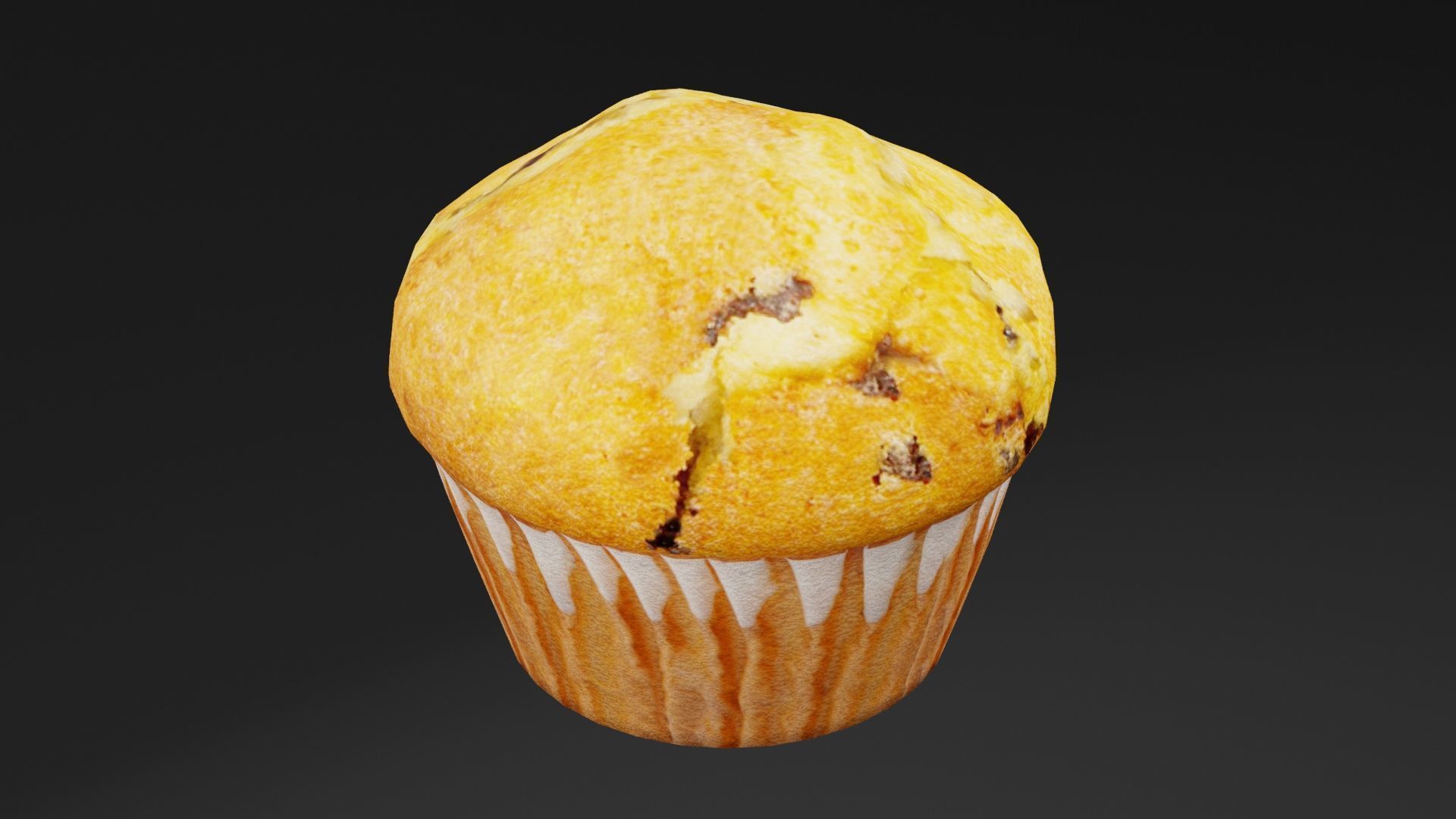 Blueberry Muffins Low-poly 3D model_1