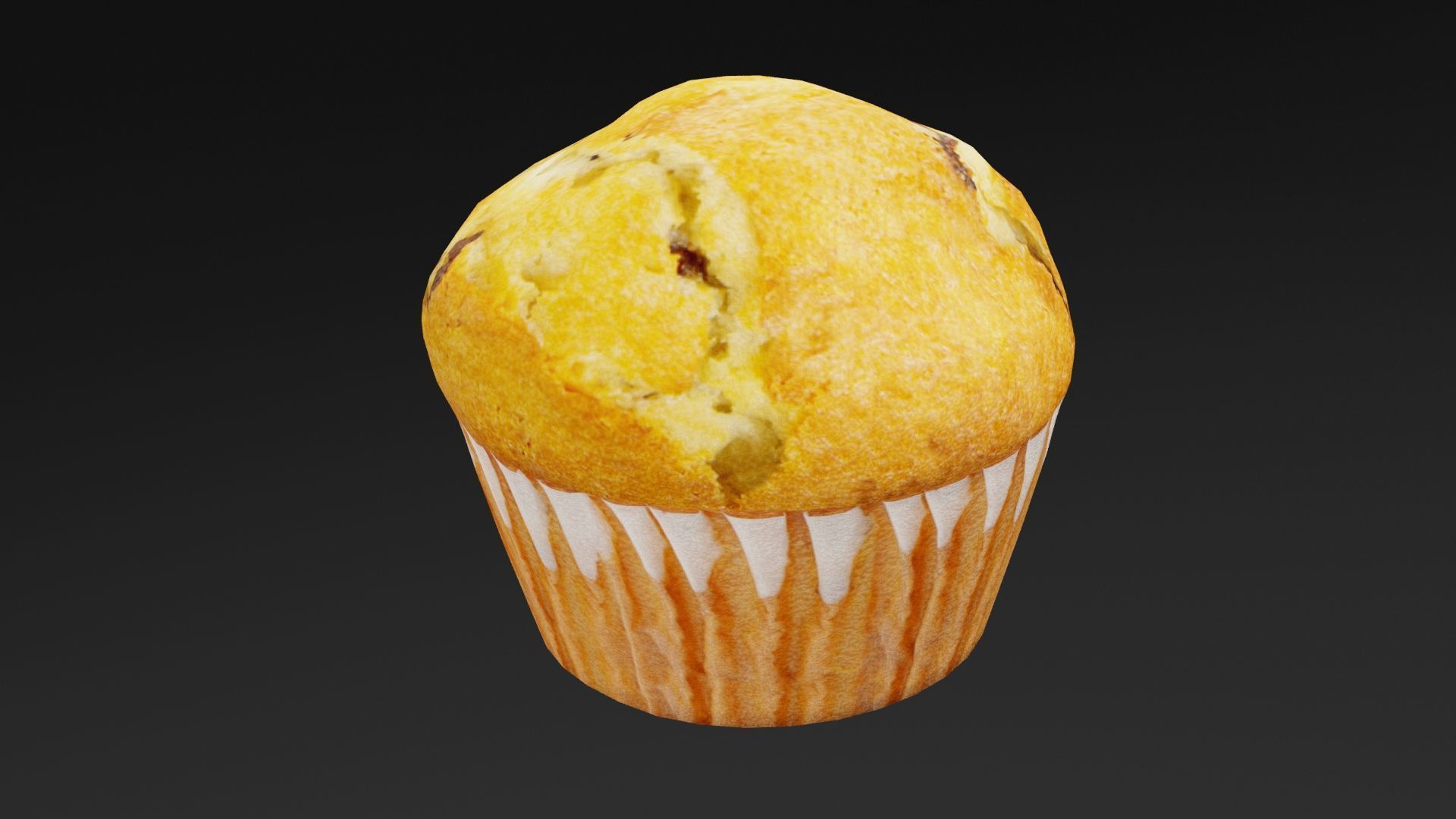 Blueberry Muffins Low-poly 3D model_2