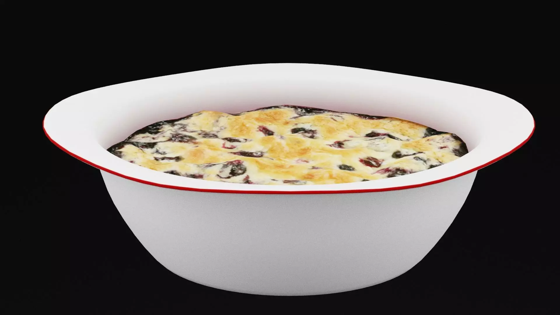 BlueBerry Cobbler Plate Low-poly 3D model