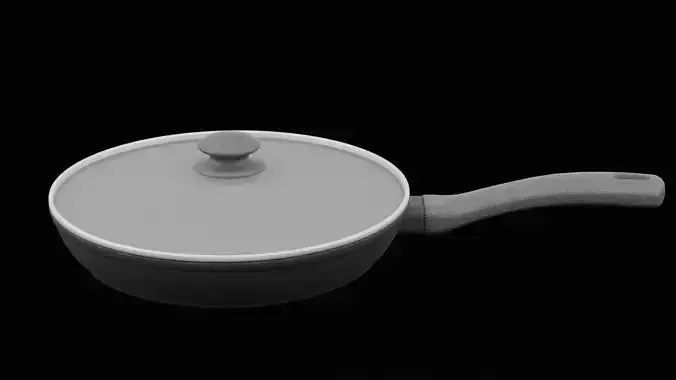 Black Pan With Glass Lid