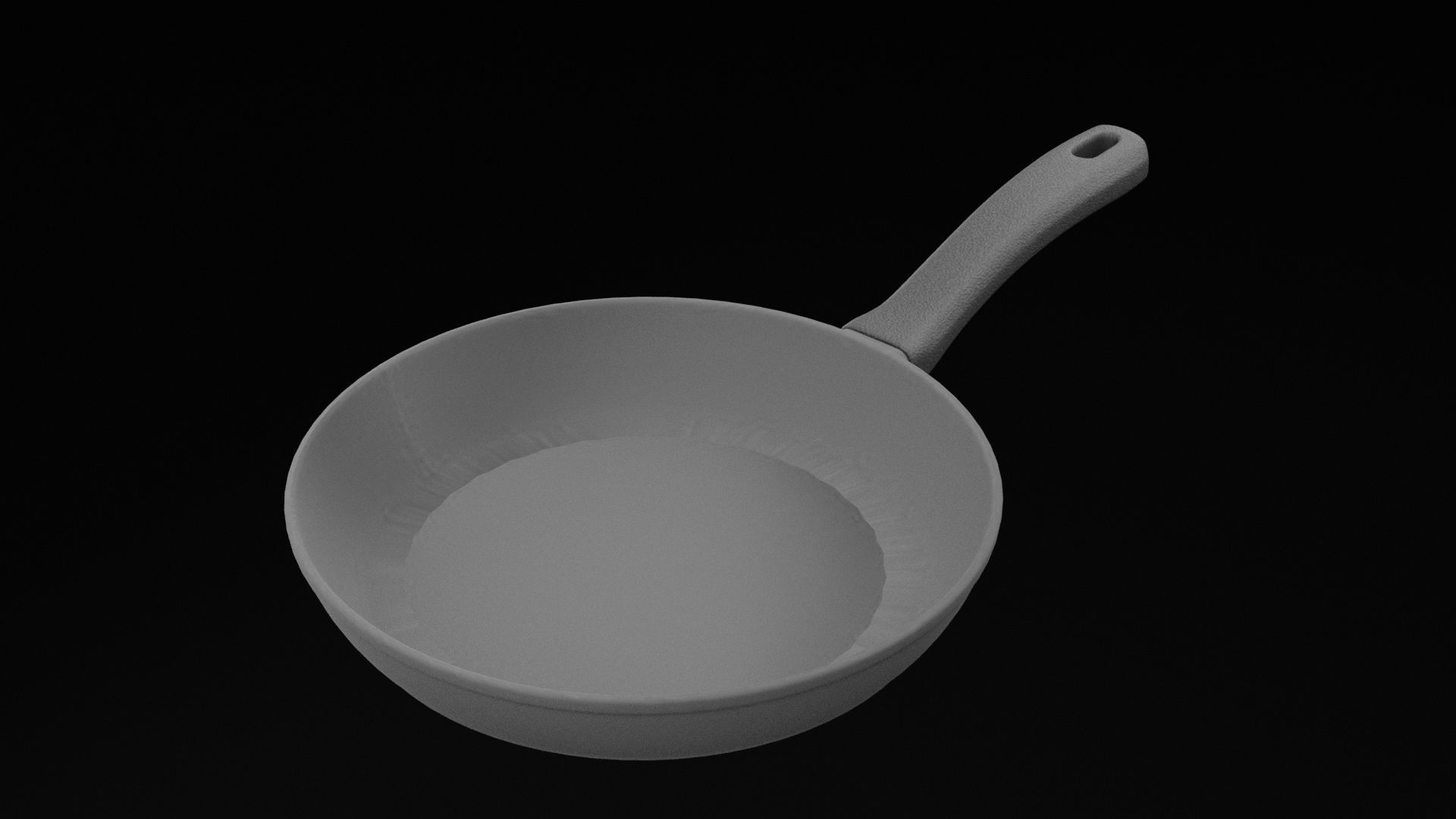 Black Pan Low-poly 3D model_1